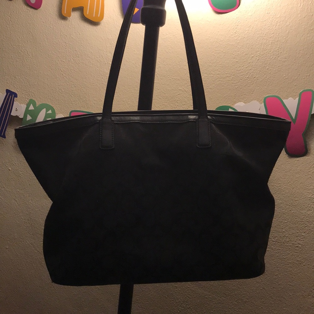 Coach black tote - Picture 1 of 4